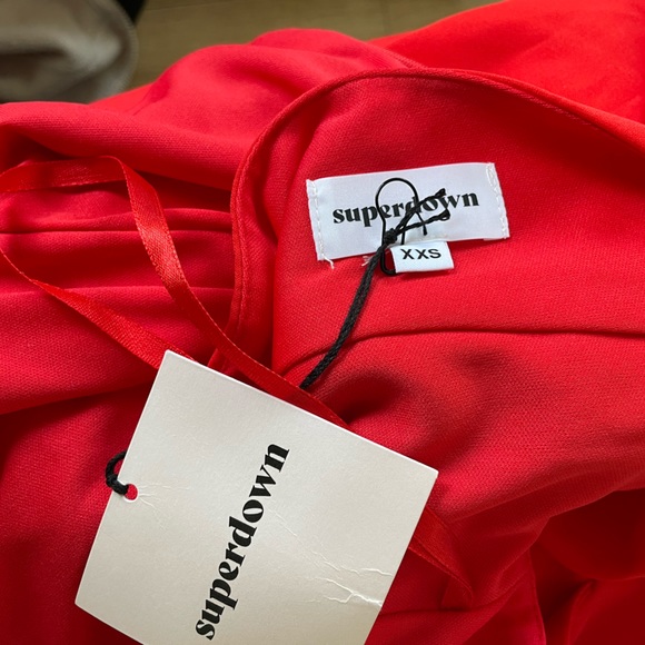 Revolve Bright Red Open Front Dress - Picture 4 of 4